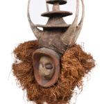 Initiation mask - Textile, Wood - Yaka - Congo