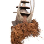 Initiation mask - Textile, Wood - Yaka - Congo