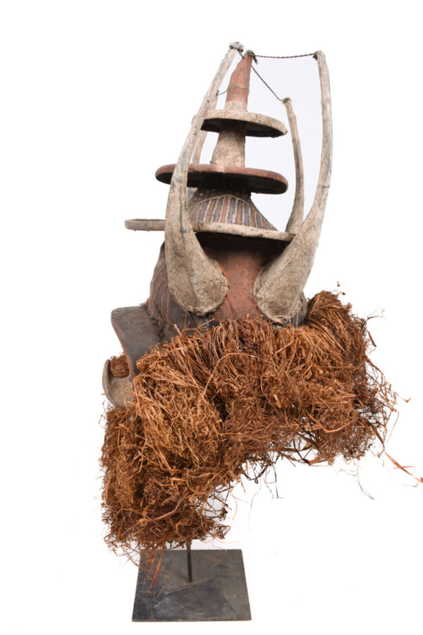 Initiation mask - Textile, Wood - Yaka - Congo
