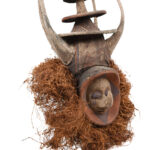 Initiation mask - Textile, Wood - Yaka - Congo