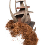 Initiation mask - Textile, Wood - Yaka - Congo