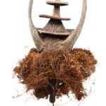 Initiation mask - Textile, Wood - Yaka - Congo
