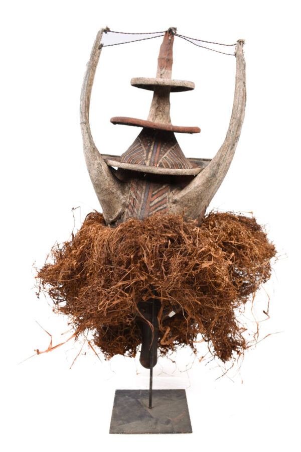Initiation mask - Textile, Wood - Yaka - Congo