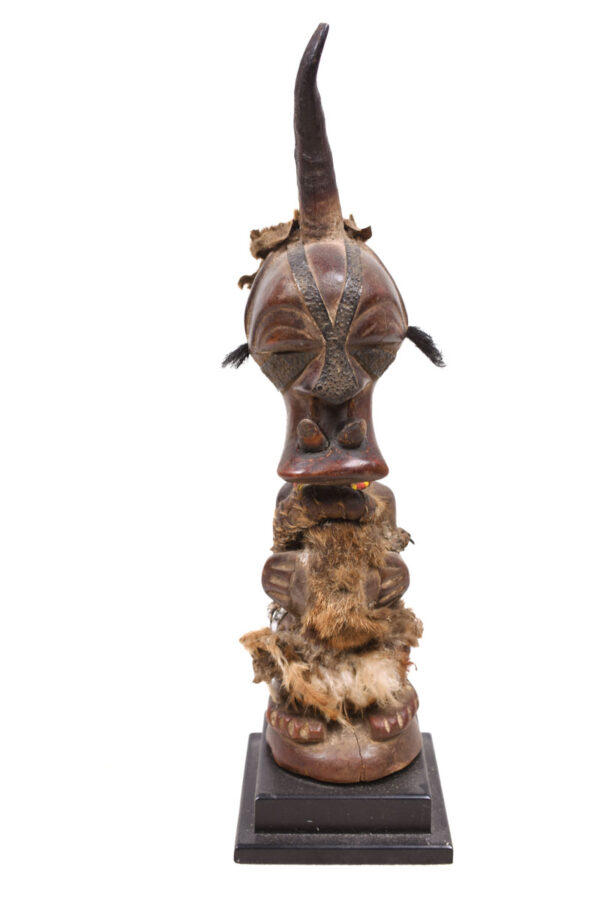 Power Figure - Wood, Horn, Beads - Songye - Congo