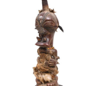 Power Figure - Wood, Horn, Beads - Songye - Congo