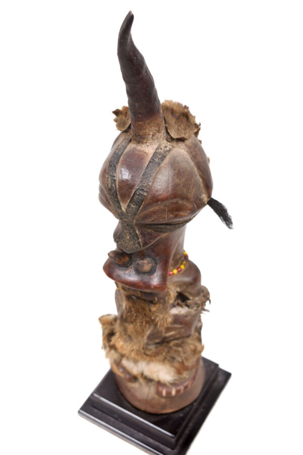 Power Figure - Wood, Horn, Beads - Songye - Congo