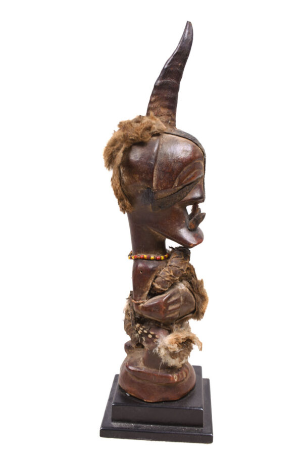Power Figure - Wood, Horn, Beads - Songye - Congo