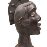 Crest Mask - Wood, Antelope skin - Ejagham - Ekoi - Nigeria