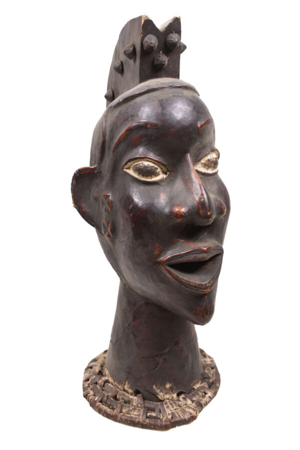 Crest Mask - Wood, Antelope skin - Ejagham - Ekoi - Nigeria