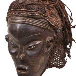 Mask - Wood, Rope - Lwena - Angola