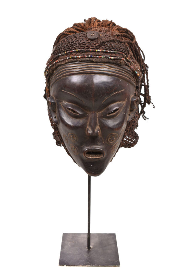 Mask - Wood, Rope - Lwena - Angola