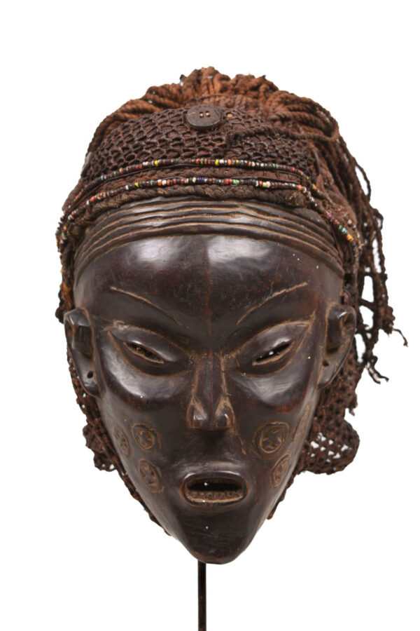 Mask - Wood, Rope - Lwena - Angola