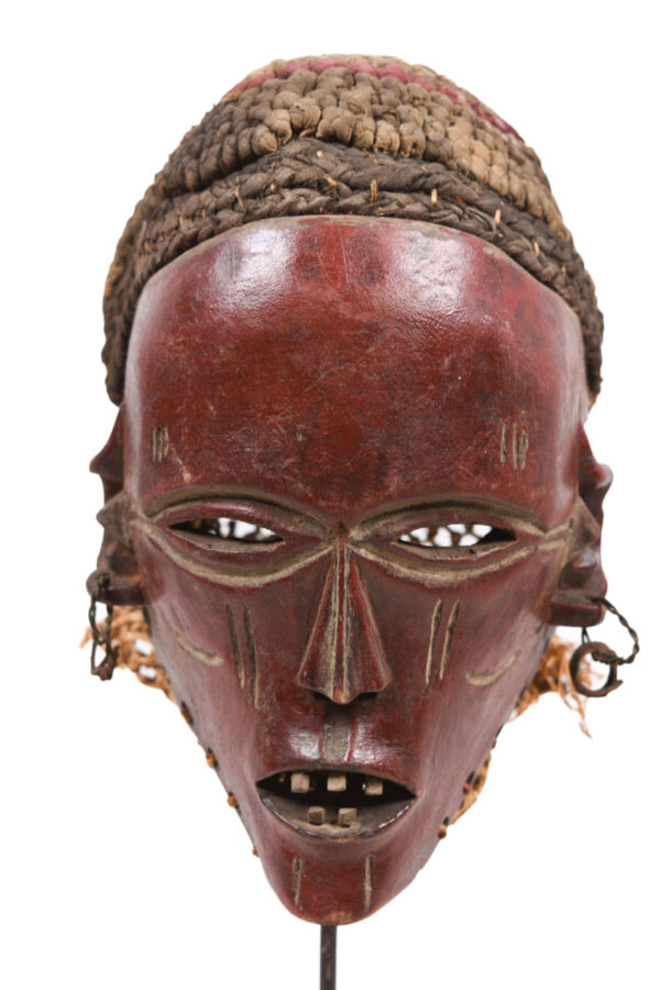 Mask - Wood, Rope - Lwena - Angola