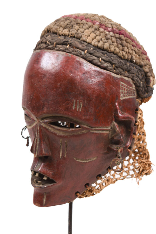 Mask - Wood, Rope - Lwena - Angola