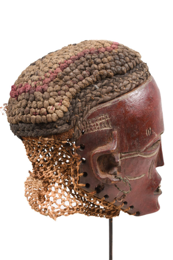 Mask - Wood, Rope - Lwena - Angola