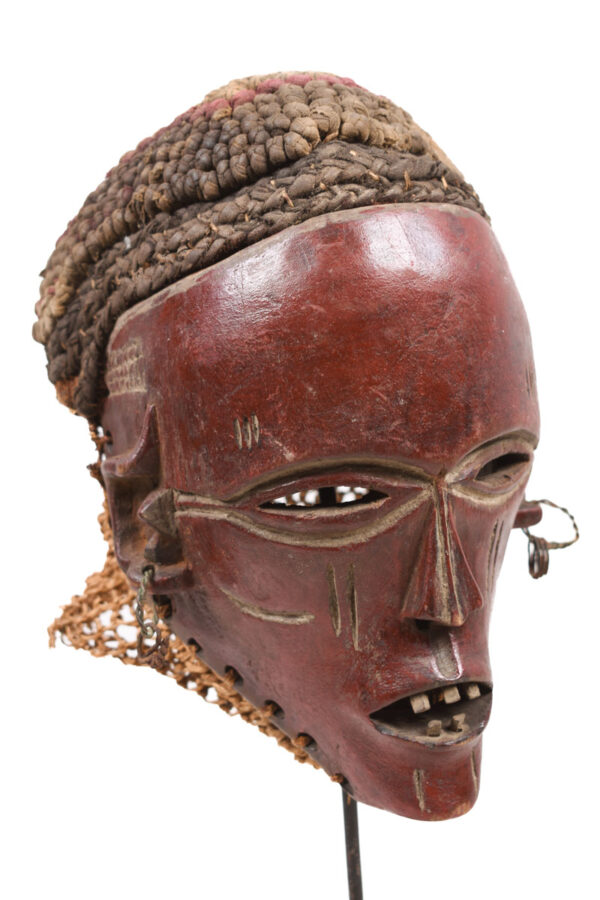 Mask - Wood, Rope - Lwena - Angola