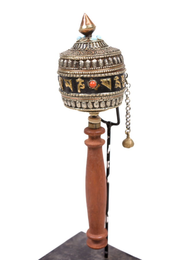 Prayer wheel - Wood, Copper - Tibet