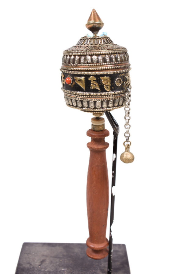 Prayer wheel - Wood, Copper - Tibet