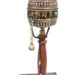 Prayer wheel - Wood, Copper - Tibet
