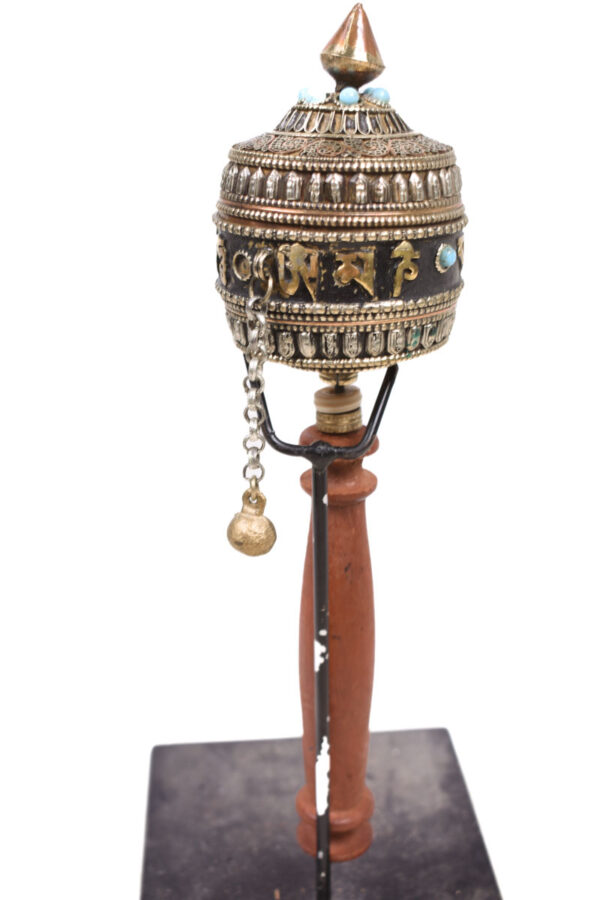 Prayer wheel - Wood, Copper - Tibet