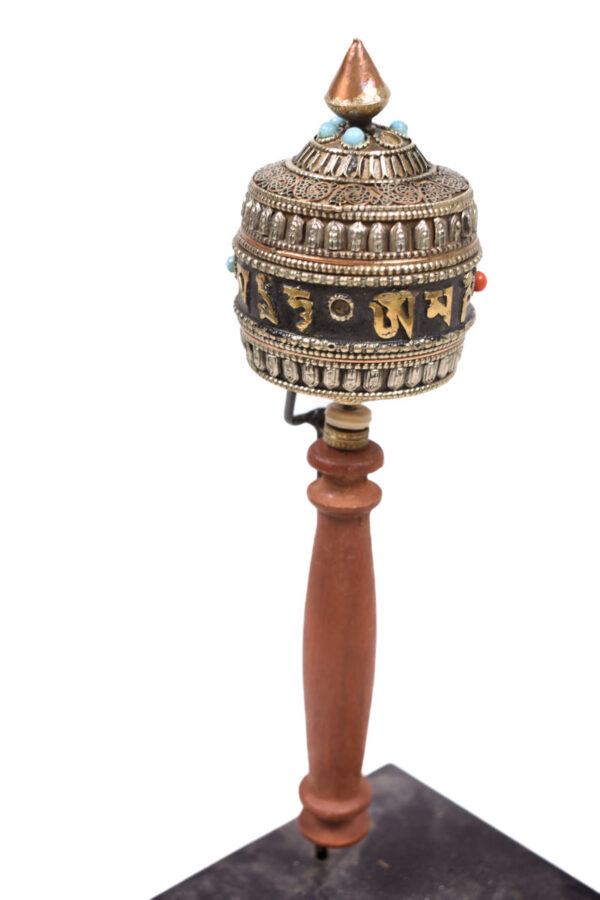 Prayer wheel - Wood, Copper - Tibet