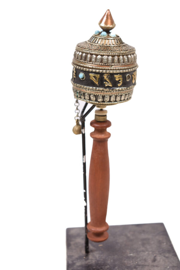 Prayer wheel - Wood, Copper - Tibet