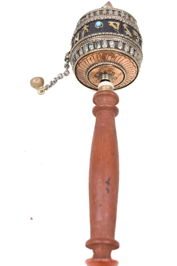 Prayer wheel - Wood, Copper - Tibet