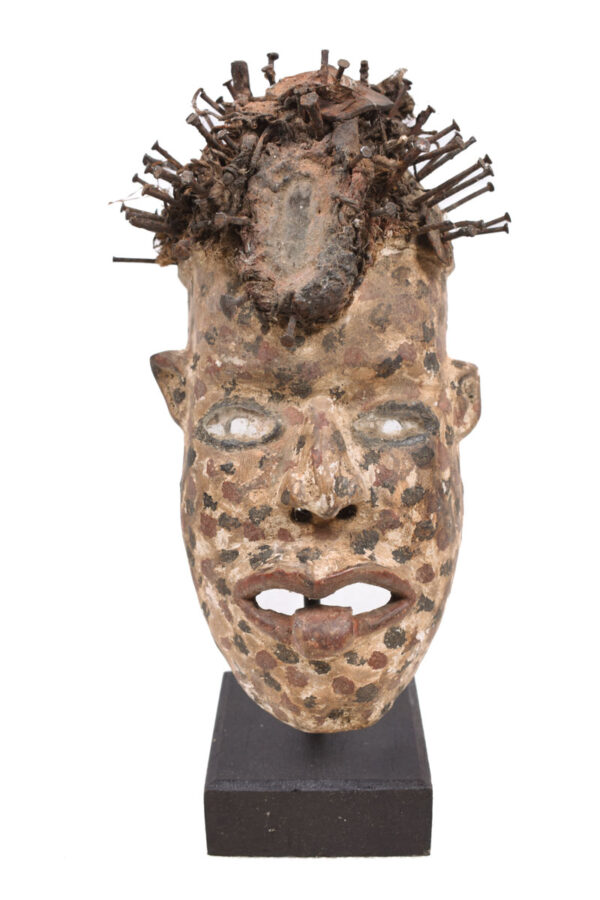 Mask - Nail, Wood, Metal - Kongo - Congo