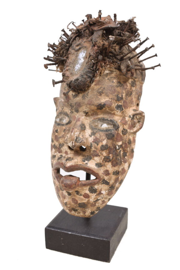 Mask - Nail, Wood, Metal - Kongo - Congo