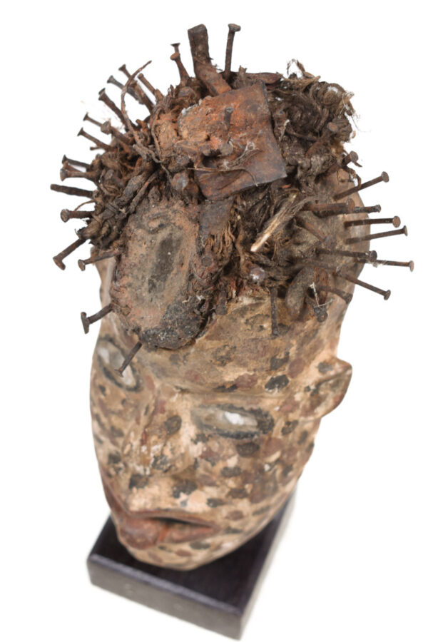 Mask - Nail, Wood, Metal - Kongo - Congo