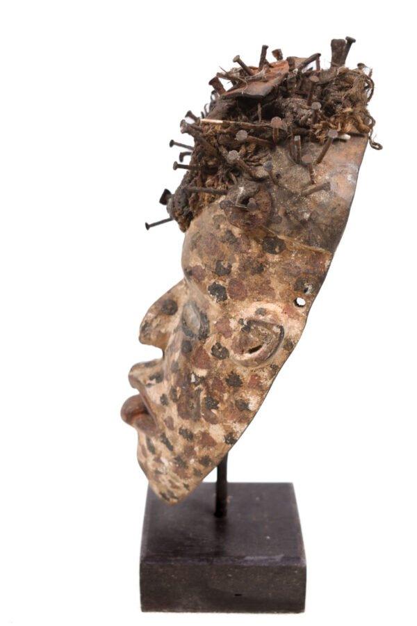 Mask - Nail, Wood, Metal - Kongo - Congo