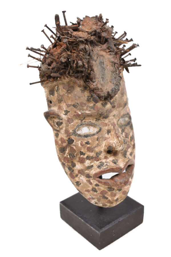 Mask - Nail, Wood, Metal - Kongo - Congo