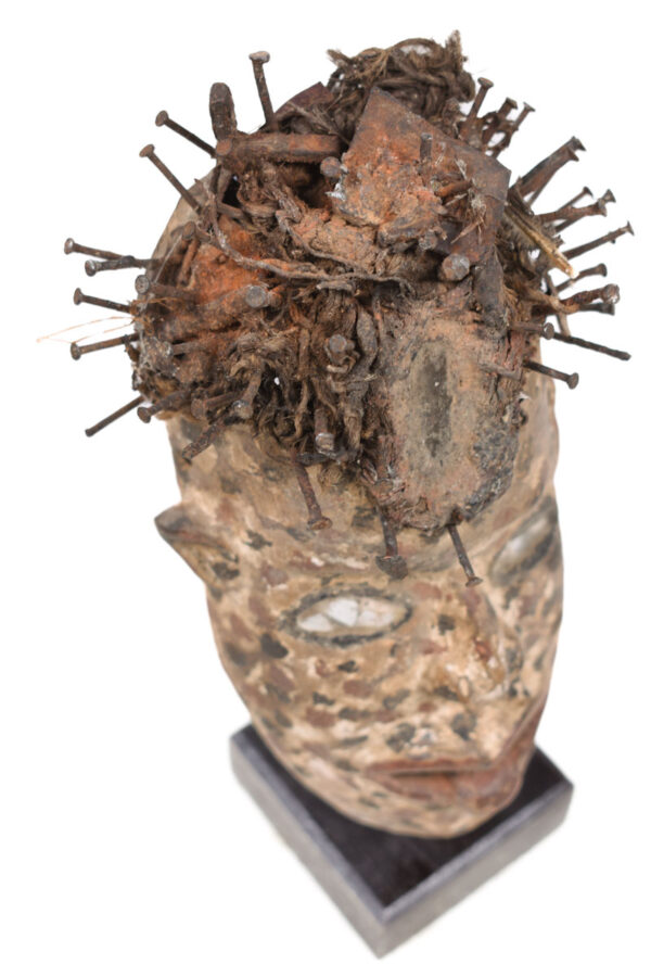 Mask - Nail, Wood, Metal - Kongo - Congo