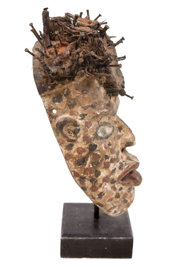 Mask - Nail, Wood, Metal - Kongo - Congo