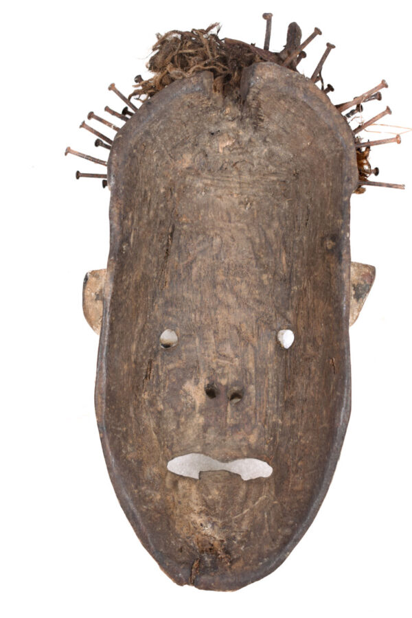Mask - Nail, Wood, Metal - Kongo - Congo