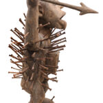 Nkisi Figure - Nail, Wood, Glass, Horn, Bone - Yombe - Congo