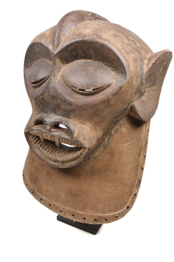 Monkey Mask - Wood - Luba- Congo DRC