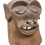 Monkey Mask - Wood - Luba- Congo DRC