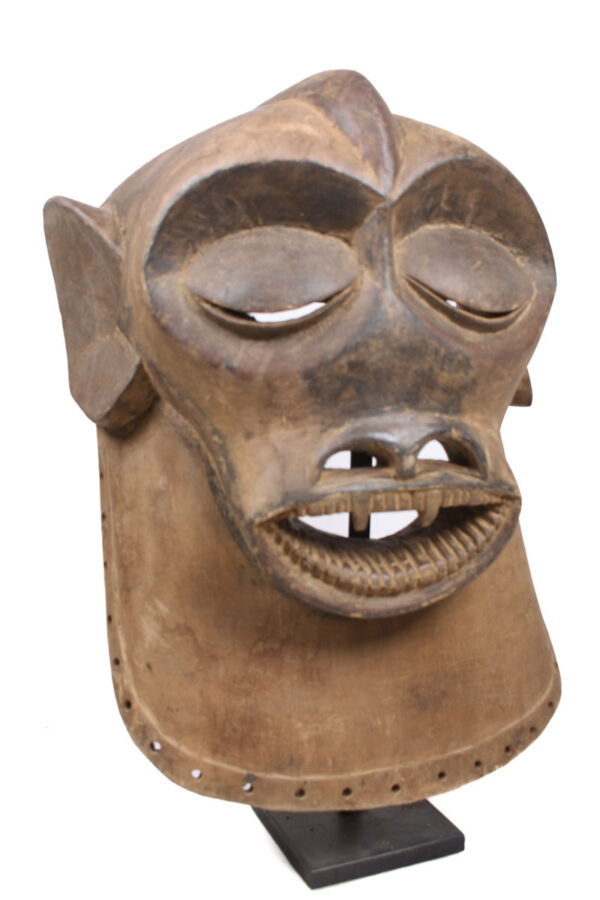 Monkey Mask - Wood - Luba- Congo DRC