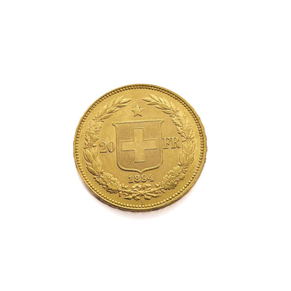 Switzerland 20 Francs 1894 Helvetica