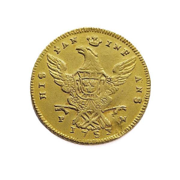 Italy, Sicily Doppia Oncia 1753 PN Charles III de Bourbon