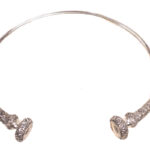 Beautiful silver tribal bracelet from probably India. Weight: 235 gram 925 Silver