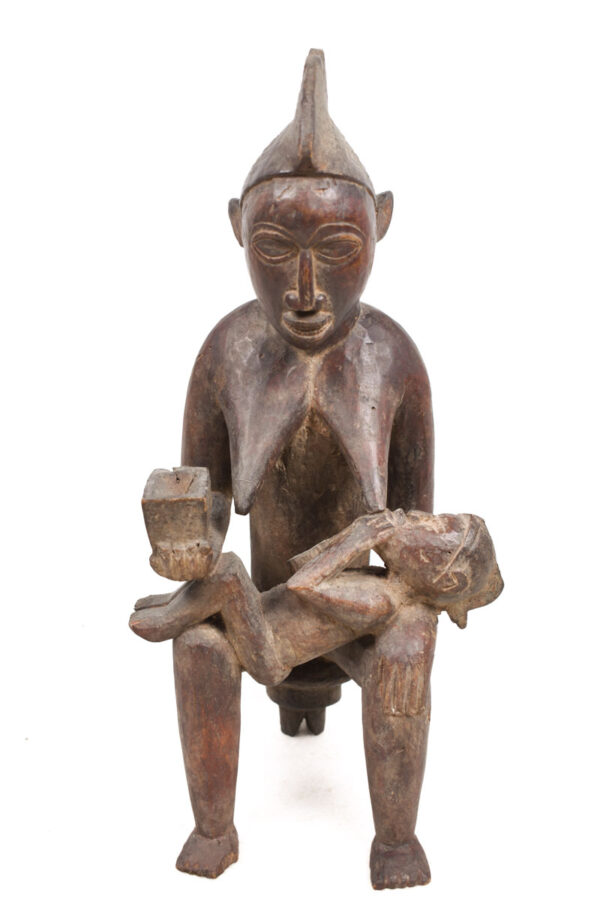Maternity figure - Wood - Yoruba - Nigeria
