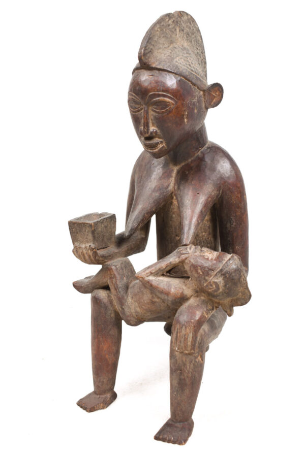 Maternity figure - Wood - Yoruba - Nigeria