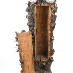 Double headed Nkisi Figure - Wood, Nails, Iron - Kongo- CongoDouble headed Nkisi Figure - Wood, Nails, Iron - Kongo- Congo