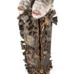 Double headed Nkisi Figure - Wood, Nails, Iron - Kongo- Congo