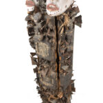 Double headed Nkisi Figure - Wood, Nails, Iron - Kongo- Congo