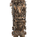 Double headed Nkisi Figure - Wood, Nails, Iron - Kongo- Congo