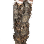 Double headed Nkisi Figure - Wood, Nails, Iron - Kongo- Congo