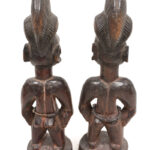 Ibeji Twin Figures - Wood, Beads - Ogbomosho - Yoruba - Nigeria